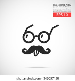 Vector Einstein style icon. Black icon. Modern flat design vector illustration, quality concept for web banners, web and mobile applications, infographics. Vector icon isolated on gradient background