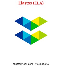 Vector Elastos (ELA) digital cryptocurrency logo. Elastos (ELA) icon. Vector illustration isolated on white background.