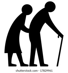 Vector Elderly Couple