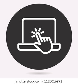 Vector e-learning education icon. Academic study, Illustration isolated. Simple pictogram for graphic and web design.