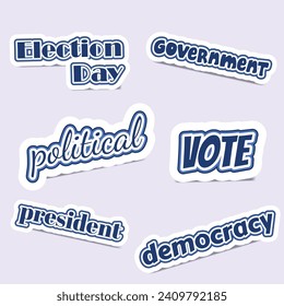 Vector Election Day Sticker set collection