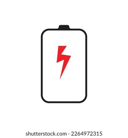 vector electric and battery logo icon. Abstract graphic flat illustration style.