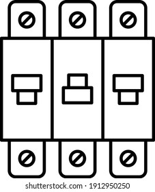 Vector Electric Braker Outline Icon Design
