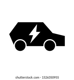 Vector Electric Car Icon, Hybrid Vehicles logo, Eco friendly auto or electric vehicle