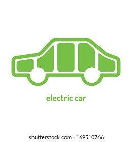 Vector electric car sign