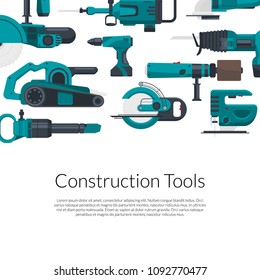 Vector with electric construction tools