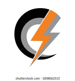 Vektorgrafik-Logo für elektrische Energie