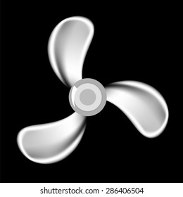 Vector Electric Fan Icon Isolated on Black Background