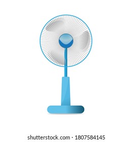 vector electric fan isolated on white background illustration