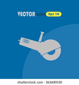 Vector electric grinder isolated.