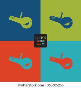 Vector electric grinder isolated.