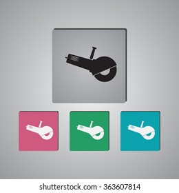 Vector electric grinder isolated.