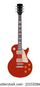 Vector Electric Guitar, isolated on white background. Vector illustration.