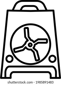 Icono de energía fría del ventilador del ventilador del ventilador eléctrico del Vector