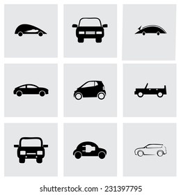 Vector electric icons set on grey background