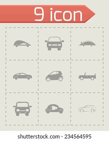 Vector electric icons set on grey background