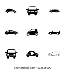 Vector electric icons set on white background