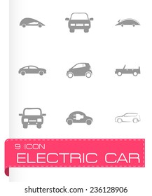 Vector electric icons set on grey background