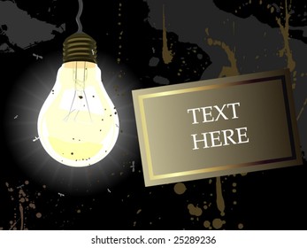 Vector electric light bulb on