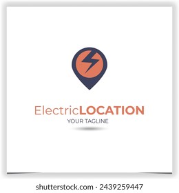 Vector Electric location company logo template