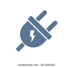 Vector Of The Electric Plug Icon.Illustration Of An Electric Voltage Plug.Pictogram Of Energy Current Voltage In The Plug