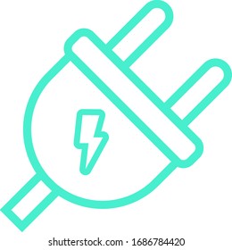 Vector del icono de enchufe eléctrico.Ilustración de un enchufe de voltaje eléctrico.Pictograma de voltaje de corriente de energía en el enchufe