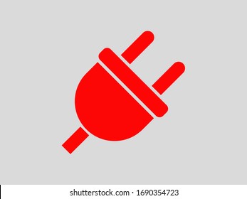 Vektorillustration des elektrischen Steckers Icon.Illustration eines elektrischen Spannungssteckers.Piktogramm der Stromspannung im Stecker