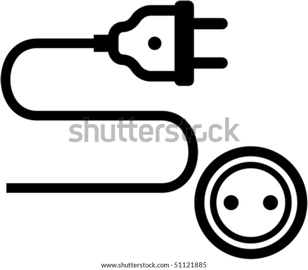 Vector Electric Plug Socket Illustration Stock Vector (Royalty Free ...