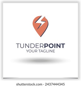 Vector electric point company logo template