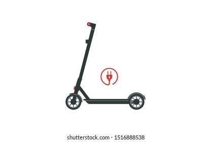 Vector electric scooter icon design on white background