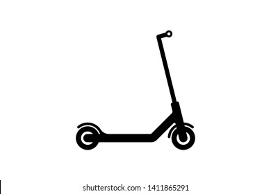 Vector electric scooter icon modern flat design on white background