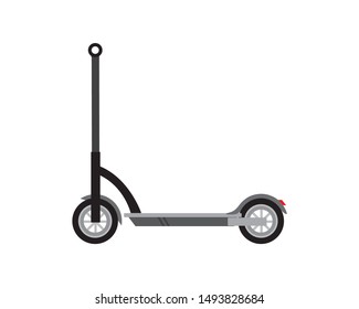 Vector electric scooter icon modern flat design on white background
