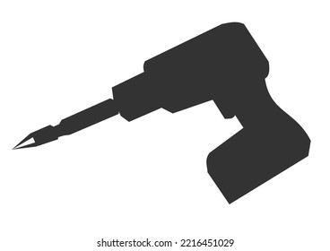 vector electric screwdriver Used for illustrating pictures about mechanic work, repairs.