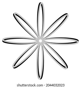 vector electric smile logo in black, white and grey
