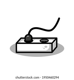 vector electric socket illustration design. The electric socket with an outline is suitable for stickers, icons, mascots, logos, clip art, and other graphic purposes