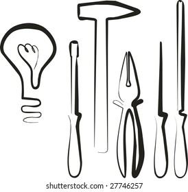 Vector. Electric tool set