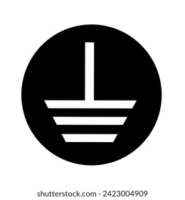 vector electrical grounding icon with simple design. ground icon
