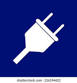 Vector electrical plug web flat icon.