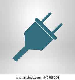 Vector electrical plug web flat icon.