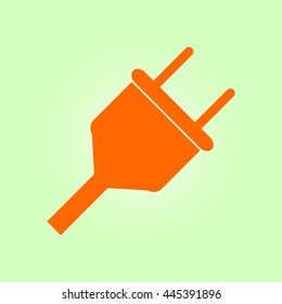 Vector electrical plug web flat icon.