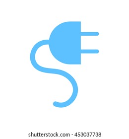 Vector electrical plug web flat icon.