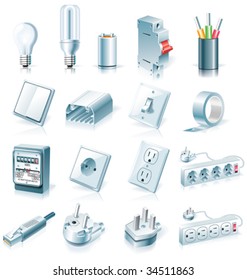 Vector Electrical Supplies Icon Set