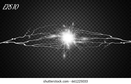 Vector Electricity charge. Illustrations on a transparent background.