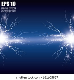 Vector Electricity charge. Illustrations on a transparent background.