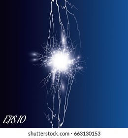 Vector Electricity charge. Illustrations on a transparent background.