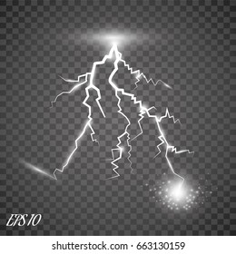Vector Electricity charge. Illustrations on a transparent background.