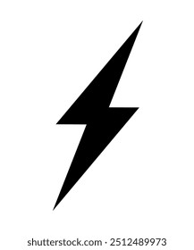 Icono de Vector eléctrico con diseño simple. Icono de trueno