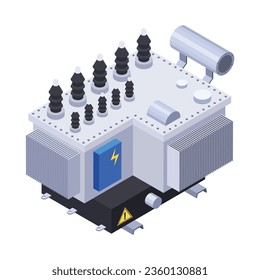 electricidad vectorial iconos isométricos fijados con paneles solares estaciones de energía cables de alta tensión