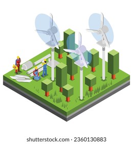 electricidad vectorial iconos isométricos fijados con paneles solares estaciones de energía cables de alta tensión