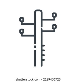 Vektorstrompoliersymbol einzeln auf transparentem Hintergrund.